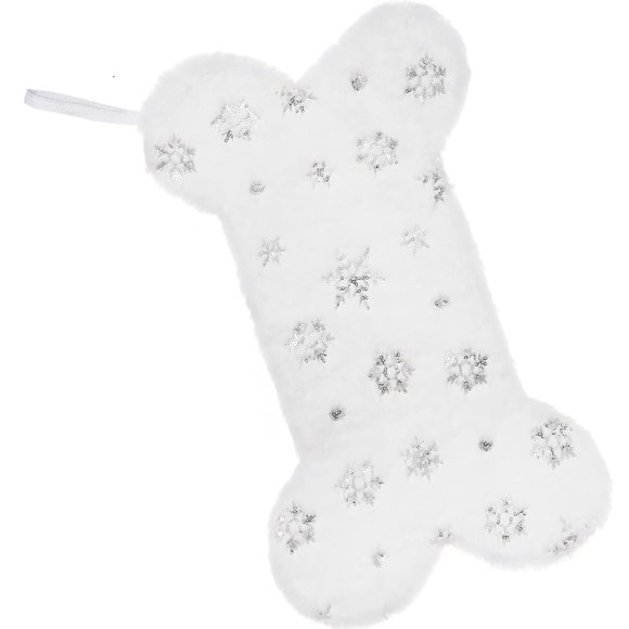Dog Christmas Stocking Pet Holiday Decor Snowflake Shelf Mantel Xmas Decoration - Picture 3 of 5